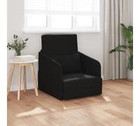 vidaXL Sofa Noir Polyester, Bois 200 x 60 x 62 cm Ergonomique