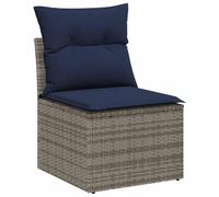 vidaXL Sofa Set 5 pcs Grau Poly-Rattan