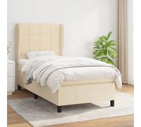 vidaXL Sommier à lattes 100x200 Crème