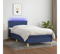 VIDAXL Sommier à lattes 100x200 LED - Bleu