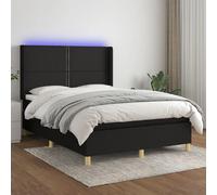 VIDAXL Sommier à lattes 140x190 LED - Noir