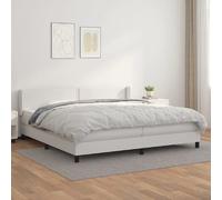 VidaXL Sommier à lattes 200x200 cm - Blanc similicuir