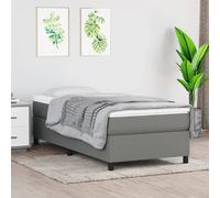 VIDAXL Sommier à lattes 90x190 - Gris Foncé
