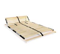 vidaXL Sommier à Lattes avec 28 Lattes 7 Zones 140x200 cm Lit Simple Adultes