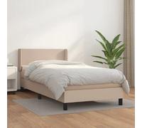 vidaXL Sommier à lattes avec matelas 100x200 cm - Cappuccino