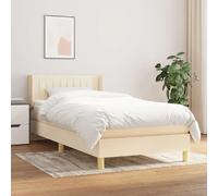 VIDAXL Sommier à lattes avec matelas 100x200 cm - Crème
