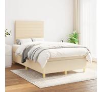 VIDAXL Sommier à lattes avec matelas 120x200 cm crème