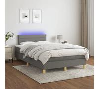 vidaXL Sommier à lattes avec matelas 120x200 cm - Gris foncé