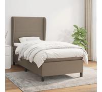 vidaXL Sommier à lattes avec matelas 90x190 cm - Taupe