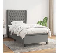 vidaXL Sommier à lattes avec matelas 90x200 cm gris foncé