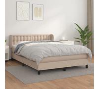 vidaXL Sommier à lattes avec matelas - Cappuccino 140x190 cm