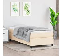 vidaXL Sommier à lattes avec matelas - Crème 80x200 cm