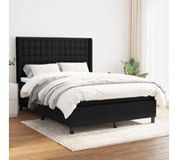 VidaXL Sommier à lattes avec matelas - Noir