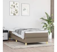 VIDAXL Sommier à lattes avec matelas - Taupe 90x200 cm