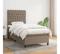 VidaXL Sommier à lattes avec matelas Taupe 90x200 cm