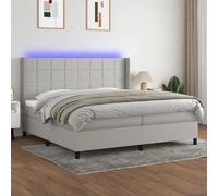 vidaXL Sommier à lattes de lit 200x200 cm - Gris clair