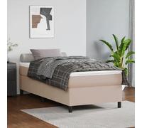 vidaXL Sommier à lattes de lit avec matelas Cappuccino 90x190 cm
