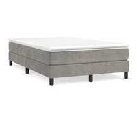 vidaXL Sommier à lattes de lit et matelas gris clair 120x190cm velours