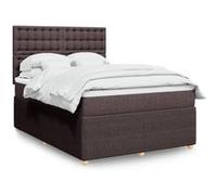 vidaXL Sommier à lattes de lit avec matelas Marron foncé 160x200 cm 3294424 G