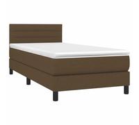 vidaXL Boxspring met matras stof donkerbruin 80x200 cm3140092 Marron G