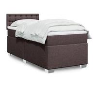 vidaXL Sommier à lattes de lit avec matelas Marron foncé 90x190 cm 3285760 Marron G