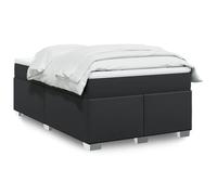 vidaXL Sommier à lattes de lit avec matelas noir 120x190 cm similicuir