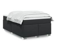 vidaXL Sommier à lattes de lit avec matelas noir 120x190 cm similicuir 3285201 Noir G
