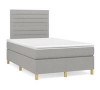Sommier à lattes de lit et matelas gris clair 120x190 cm tissu, lit, cadre de lit, lit double, meubles de chambre à 3269937