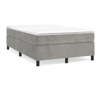 vidaXL Sommier à lattes de lit et matelas gris clair 120x190cm velours