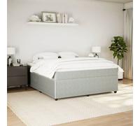 vidaXL Sommier à lattes de lit et matelas Gris clair 180x200cm Velours