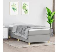 VIDAXL Sommier à lattes de lit et matelas - Gris clair