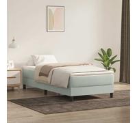 vidaXL Sommier à lattes de lit et matelas gris clair 80x210 cm velours
