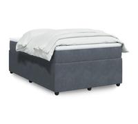 vidaXL Sommier à lattes de lit et matelas Gris foncé 120x200cm Velours