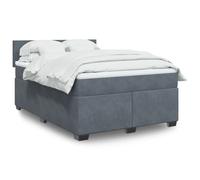 vidaXL Sommier à lattes de lit et matelas Gris foncé 140x200cm Velours