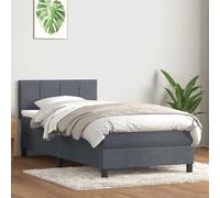 vidaXL Sommier à lattes de lit et matelas gris foncé 80x220 cm velours