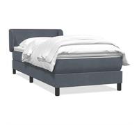 vidaXL Sommier à lattes de lit et matelas gris foncé 80x220 cm velours