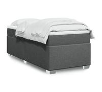 vidaXL Sommier à lattes de lit et matelas Gris foncé 90x190 cm Tissu