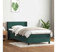 vidaXL Sommier à lattes de lit et matelas vert foncé 80x220 cm velours 3318222 Vert G