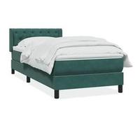 vidaXL Sommier à lattes de lit et matelas vert foncé 80x220 cm velours, lit, sommier, sommier à lattes de lit en velours, 3318390 Vert G