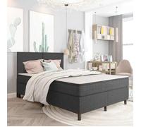 vidaXL Sommier à lattes de lit 287465 Tissu gris 160x200 cm