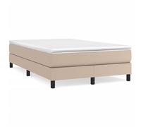 vidaXL Sommier à lattes de lit matelas cappuccino 120x190cm similicuir