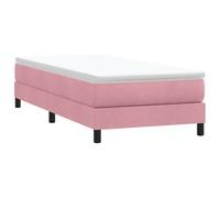 vidaXL Sommier à lattes de lit sans matelas rose 100x210 cm velours