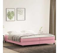 vidaXL Sommier à lattes de lit sans matelas rose 200x210 cm velours