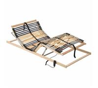 vidaXL Sommier à lattes électrique 7 zones 70x200 cm sans matelas Anthracite gris clair noir