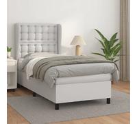 VIDAXL Sommier à lattes et matelas Blanc - 90x190 cm