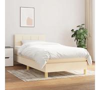 VidaXL Sommier à lattes et matelas crème