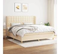 VidaXL Sommier à lattes et matelas, crème