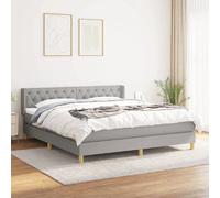 VidaXL Sommier à lattes et matelas, gris clair
