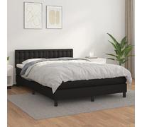 vidaXL Sommier à lattes et matelas - Noir