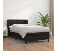 VIDAXL Sommier à lattes et matelas Noir 80x200